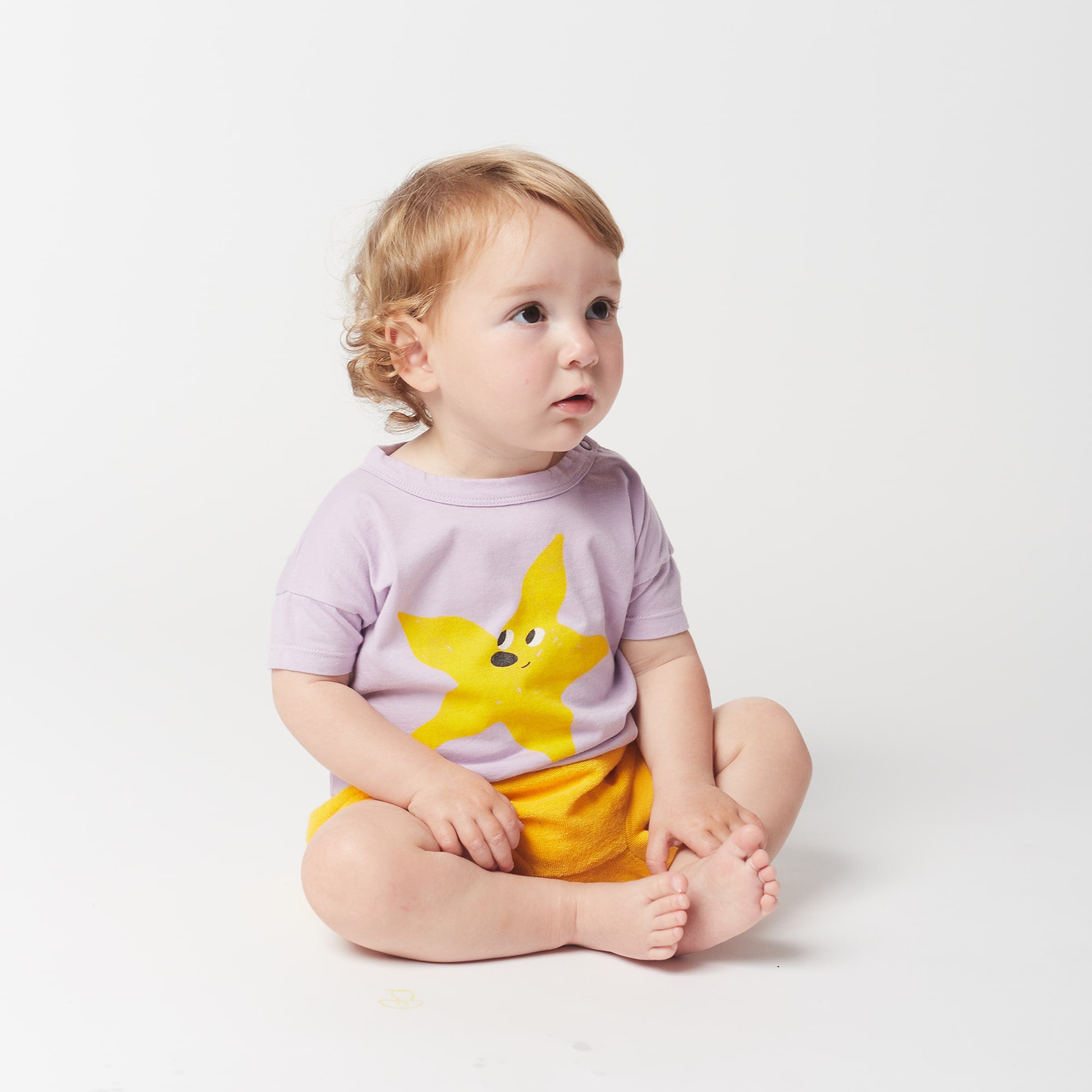 Baby Boys & Girls Lavender Cotton T-Shirt