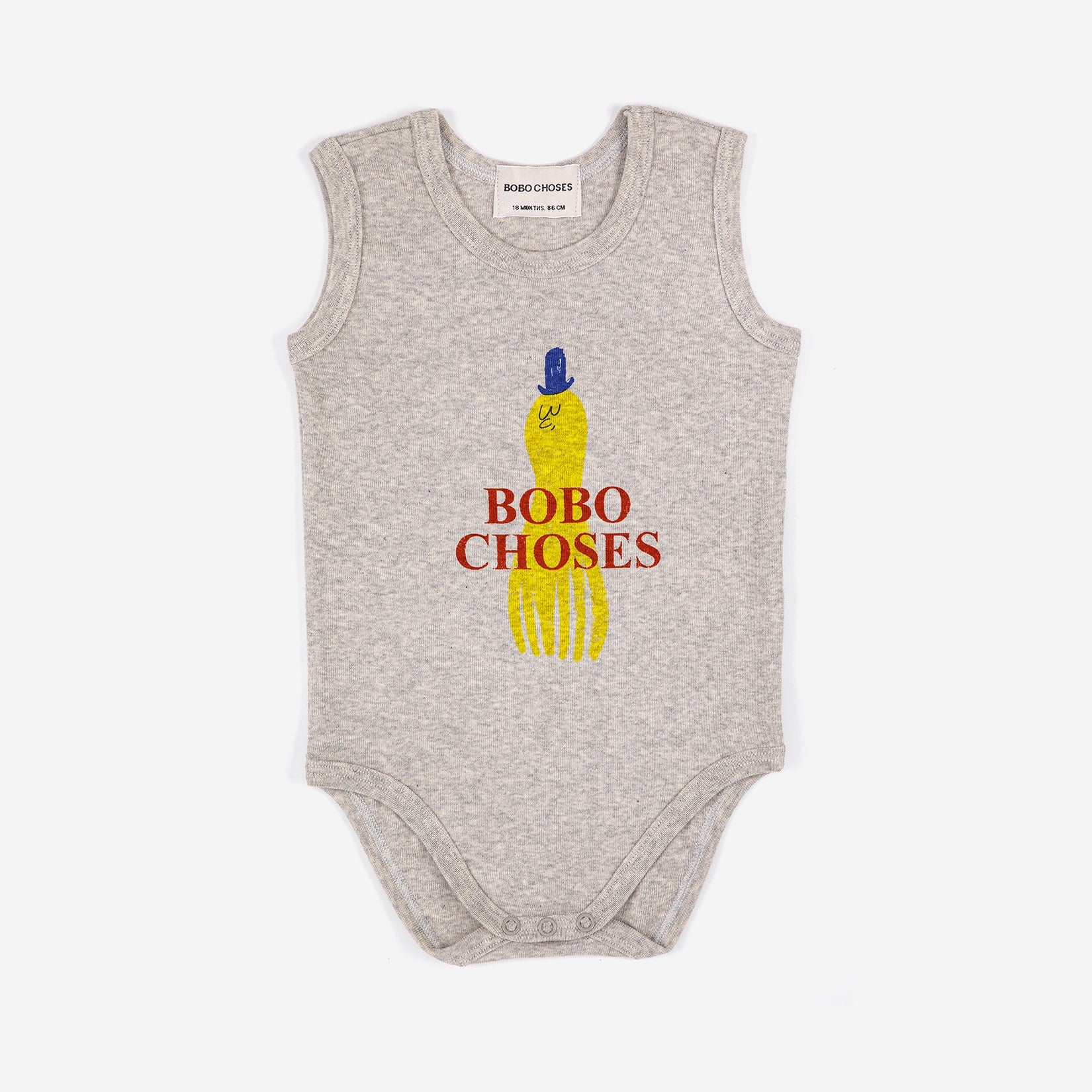 Baby Boys & Girls Light Grey Cotton Babysuit