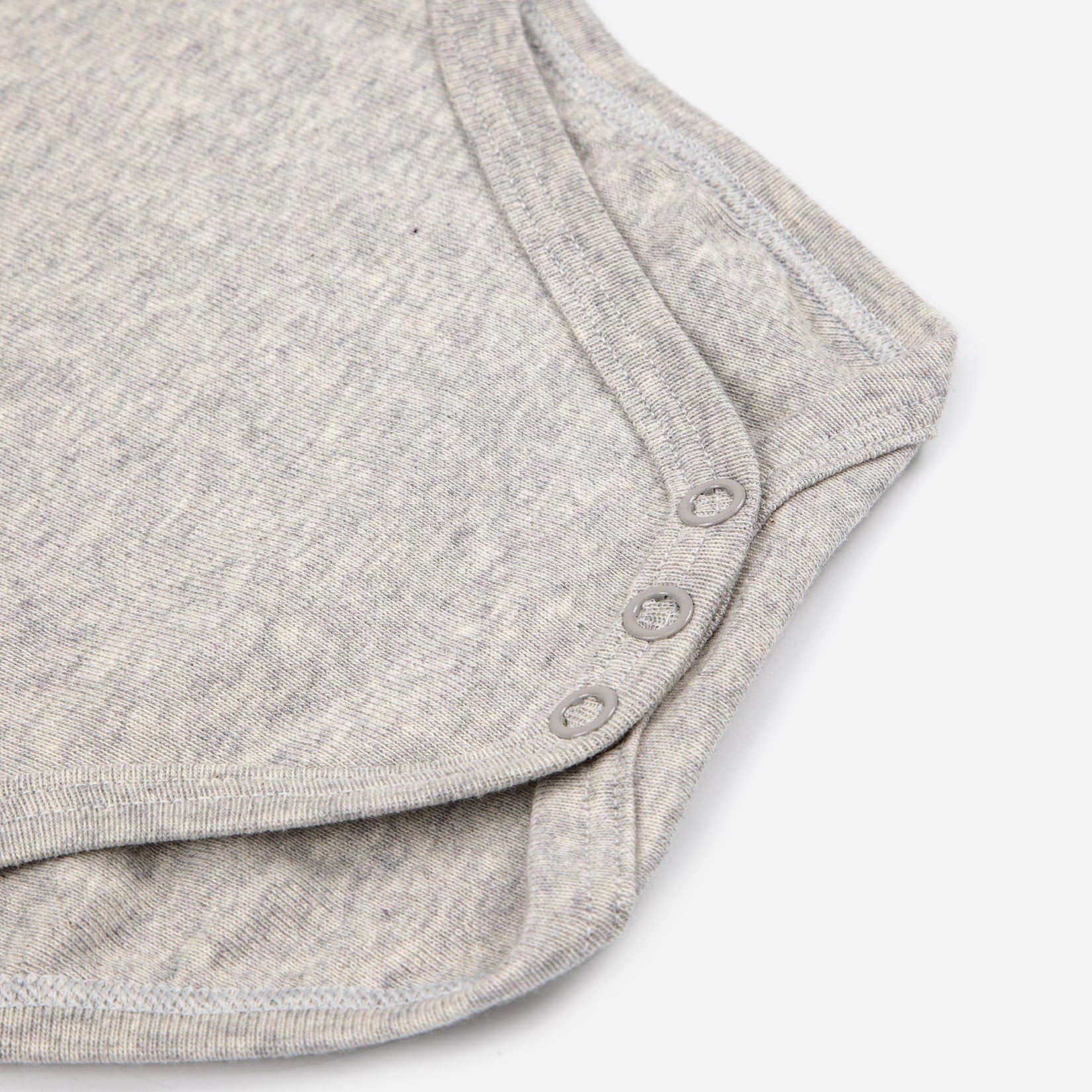 Baby Boys & Girls Light Grey Cotton Babysuit