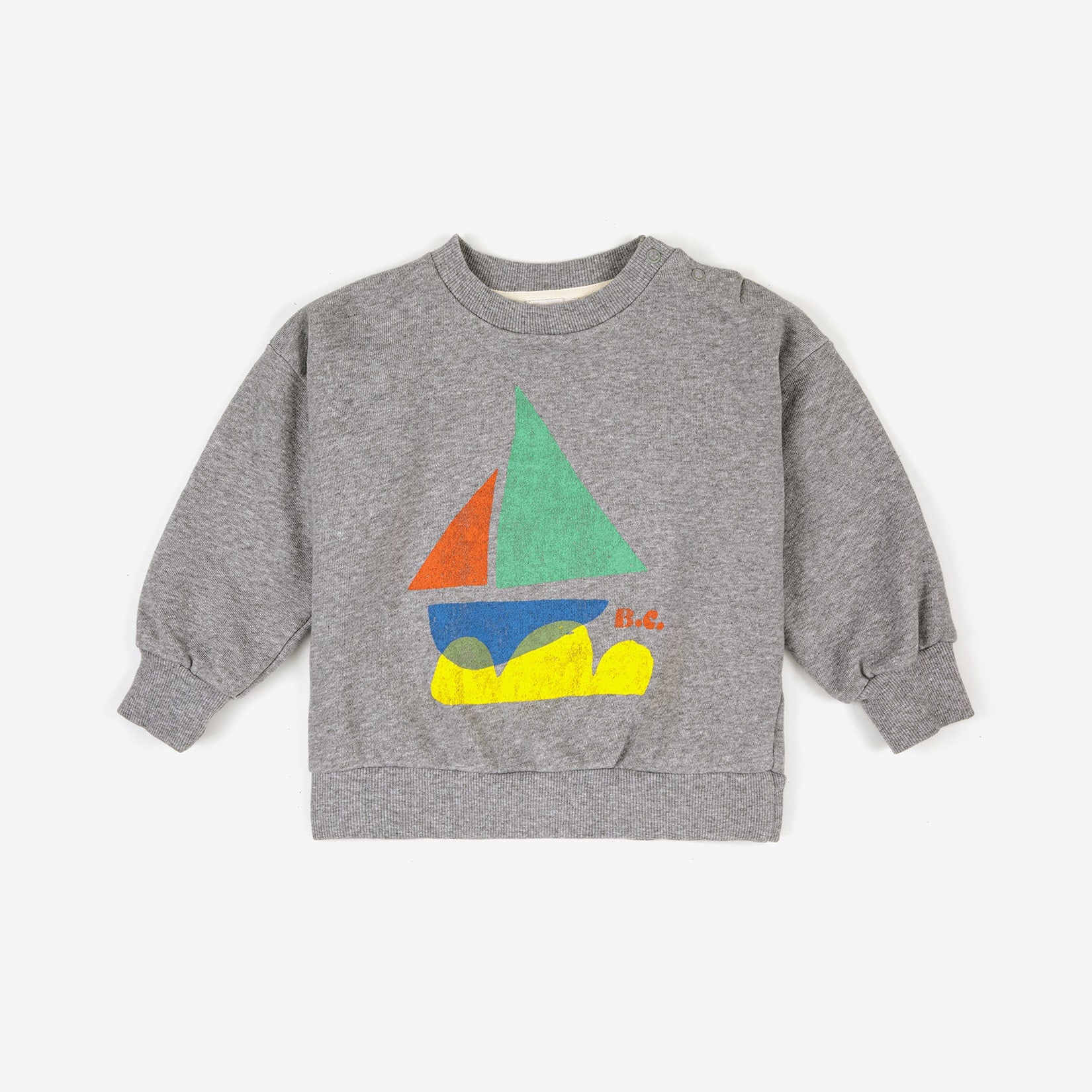 Baby Boys Light Grey Cotton Sweatshirt