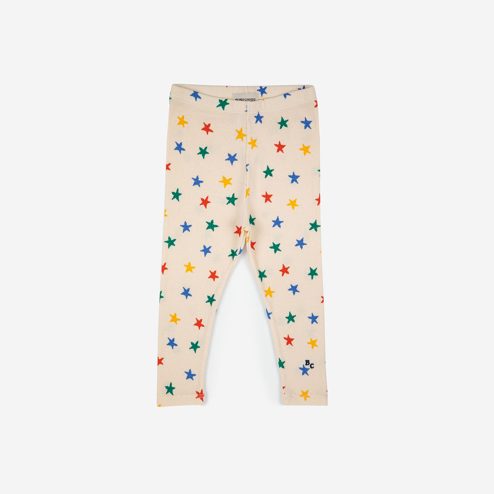 Baby Girls White Stars Cotton Leggings