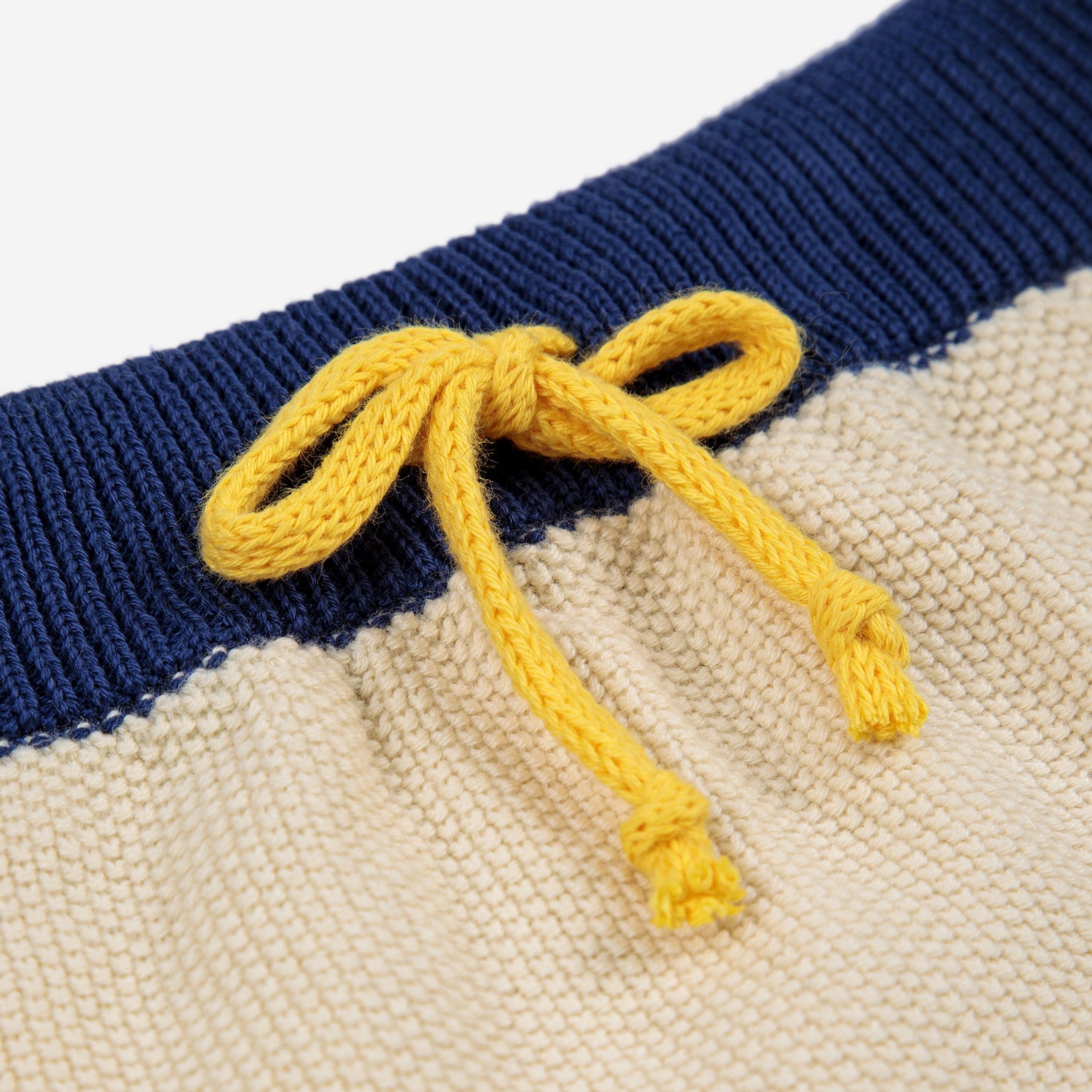 Baby Boys Beige Knit Cotton Shorts