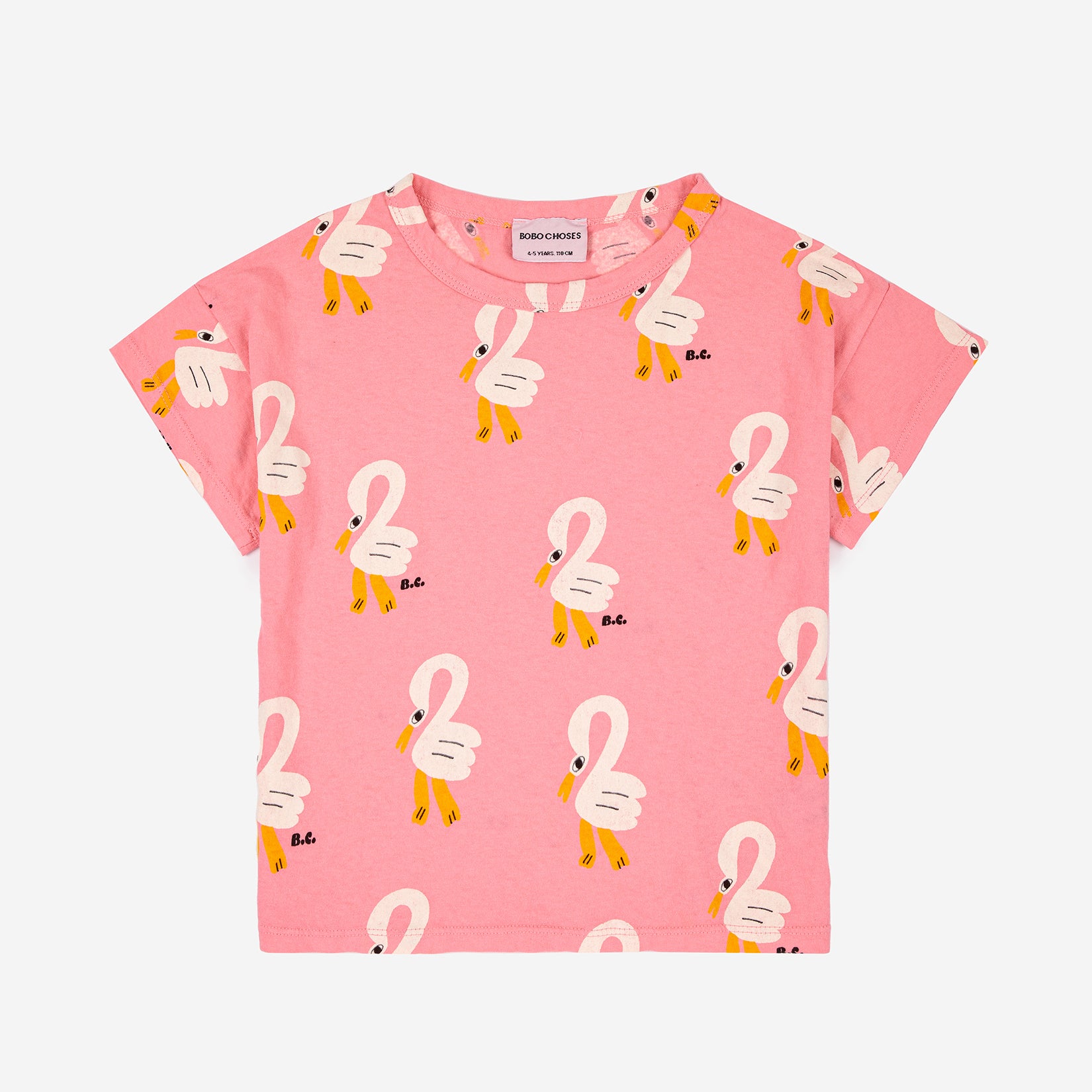 Girls Pink Printed Cotton T-Shirt
