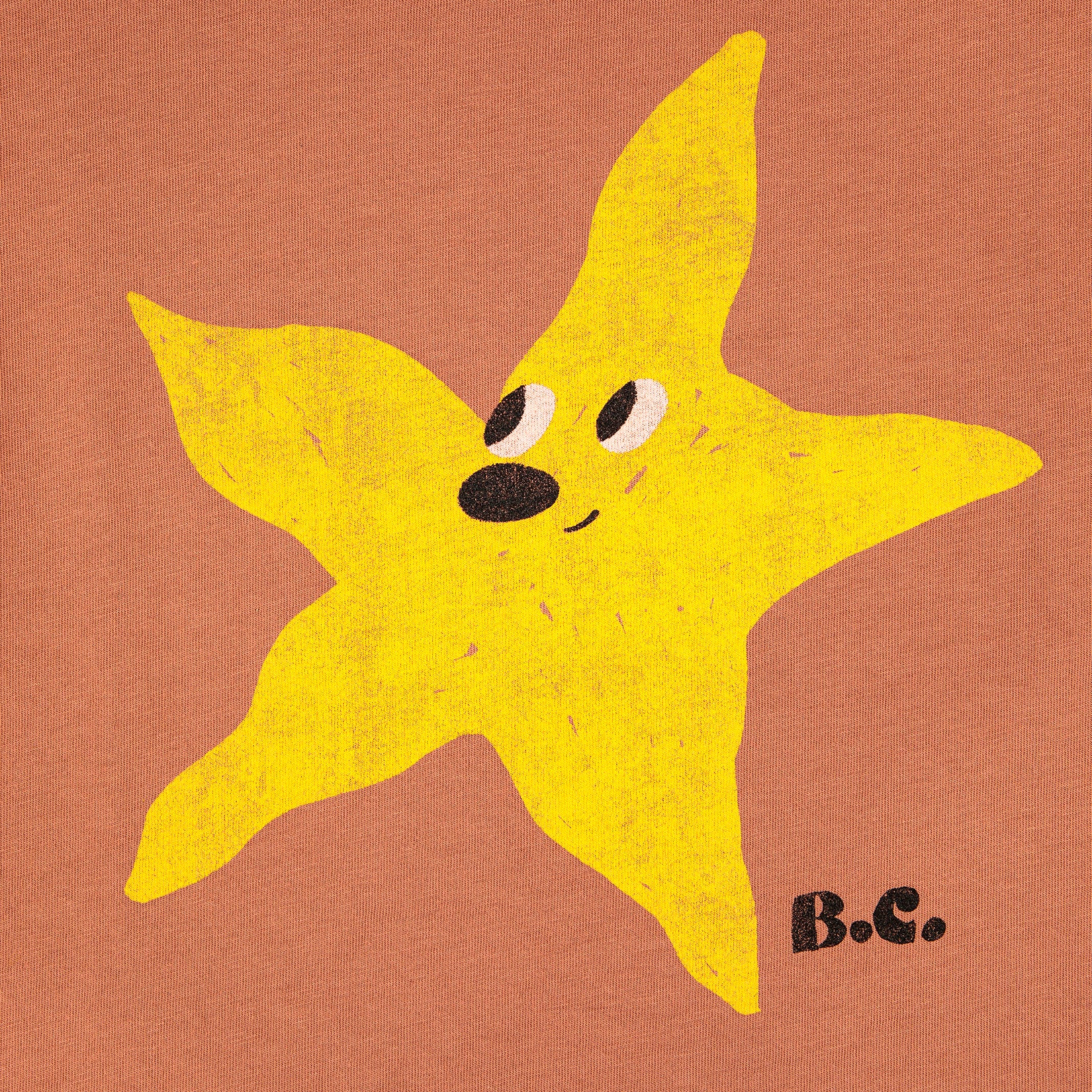 Boys & Girls Brown Printed Cotton T-Shirt