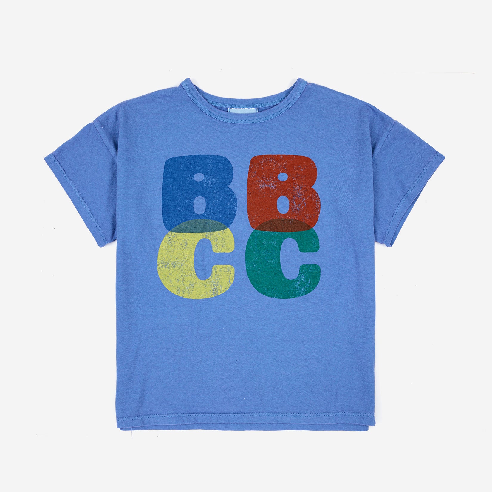 Boys & Girls Blue Logo Cotton T-Shirt