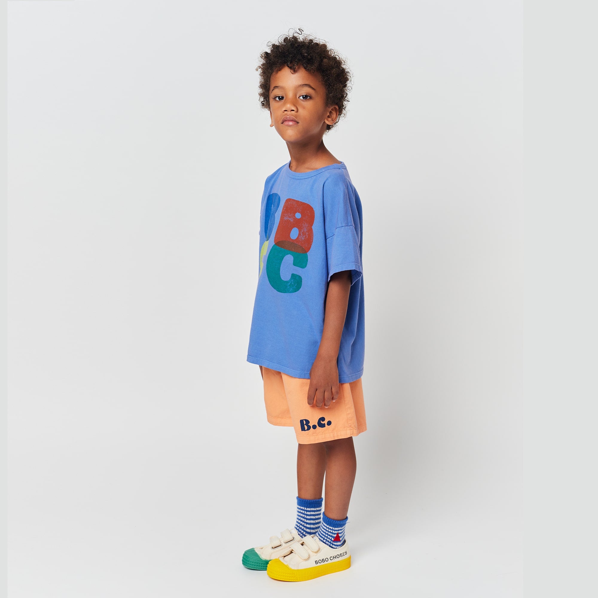 Boys & Girls Blue Logo Cotton T-Shirt