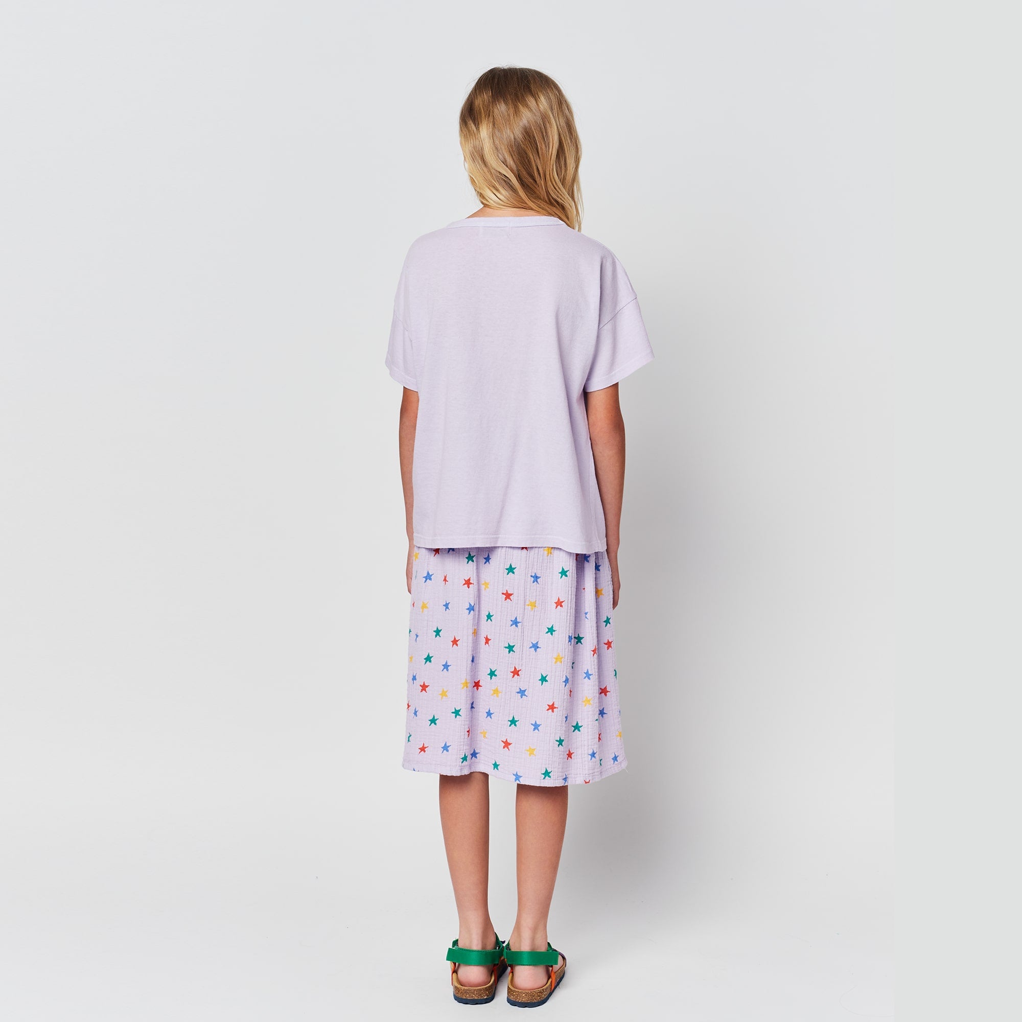 Girls Lavender Flower Cotton T-Shirt