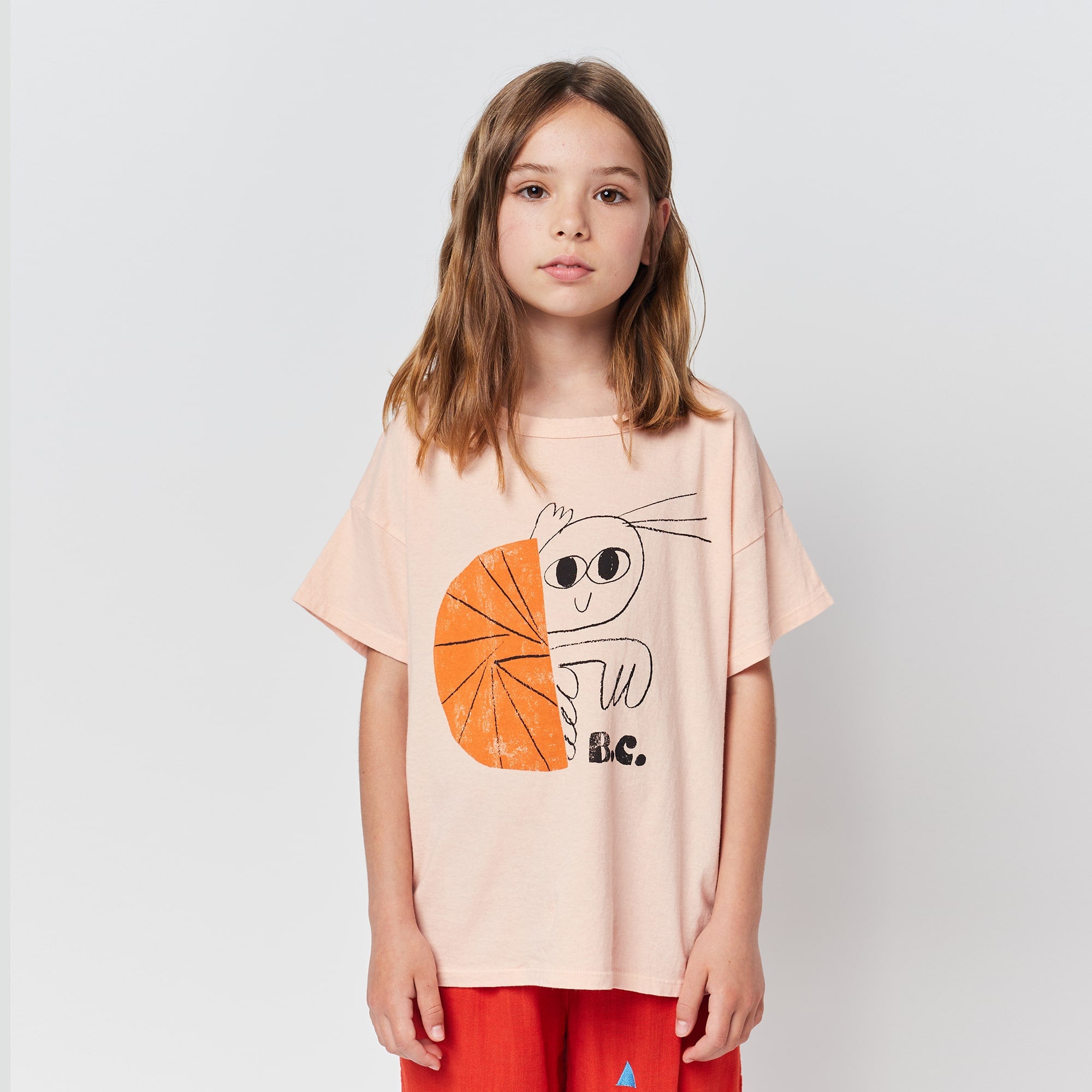 Boys & Girls Pink Printed Cotton T-Shirt