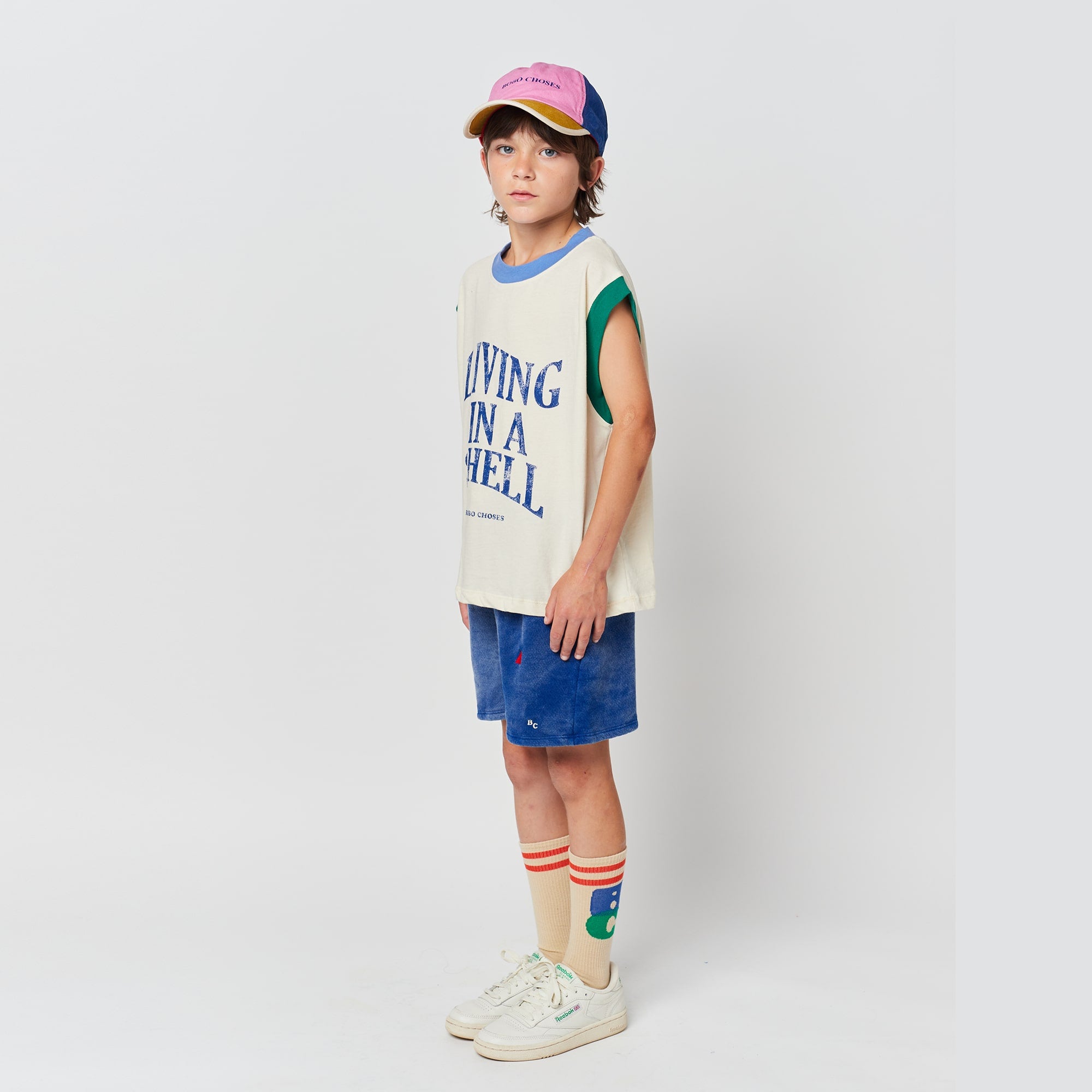 Boys White Logo Cotton Vest