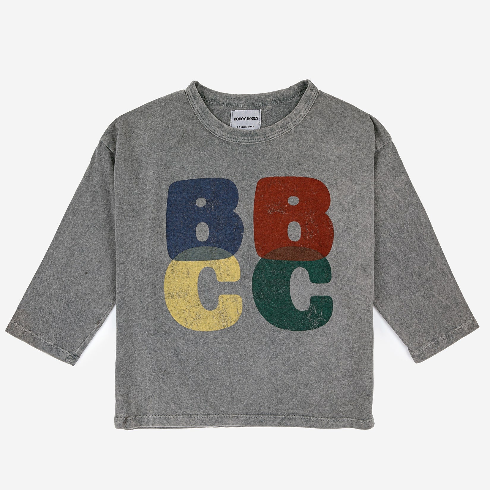 Boys & Girls Grey Logo Cotton T-Shirt