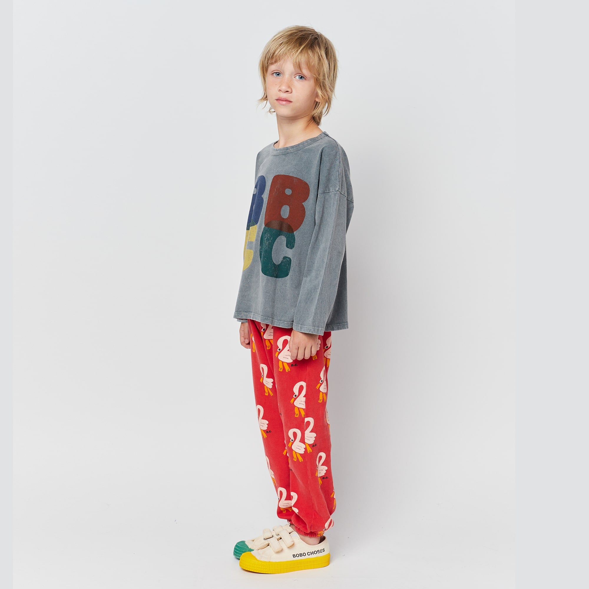 Boys & Girls Grey Logo Cotton T-Shirt