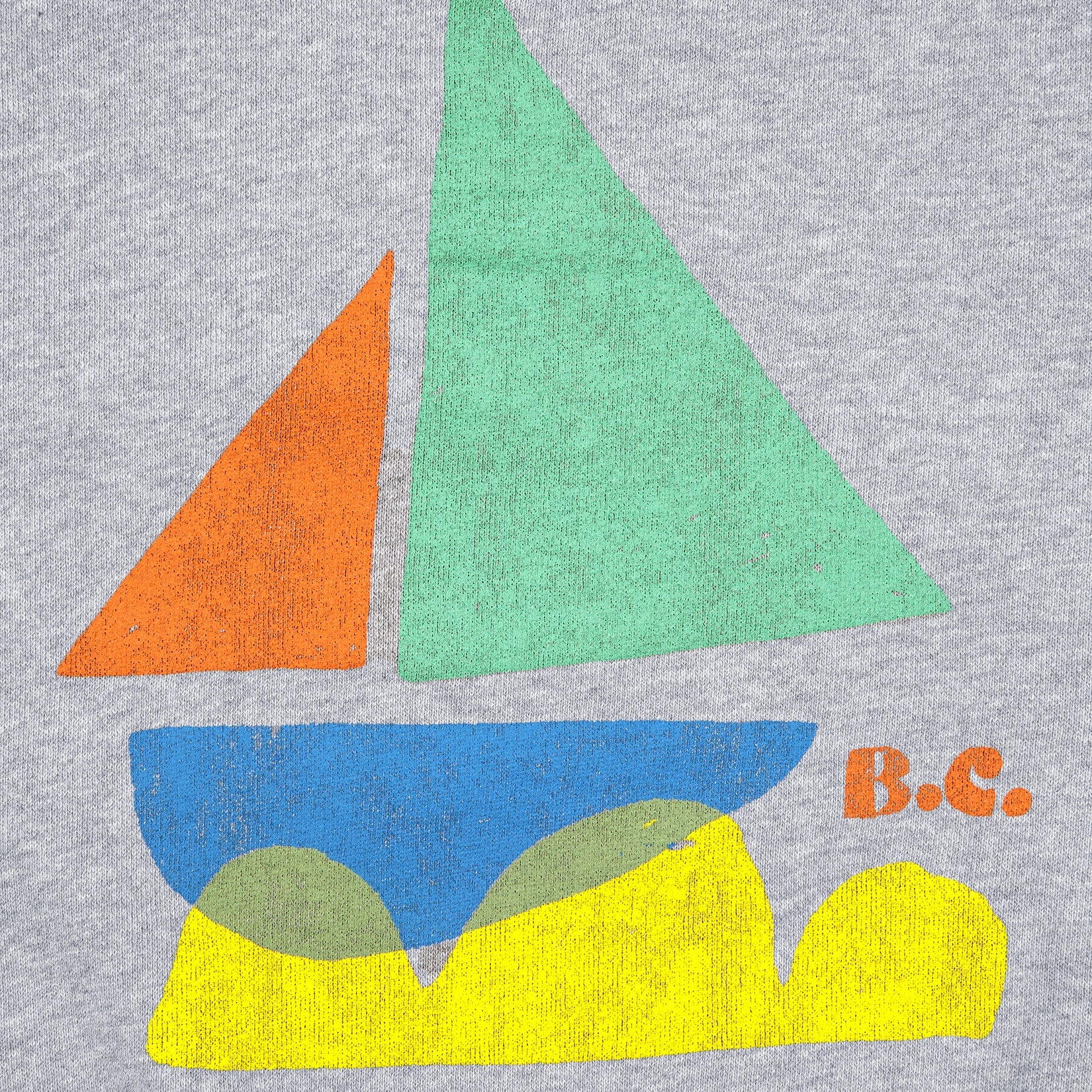 Boys & Girls Light Grey Printed Cotton Sweatshirt