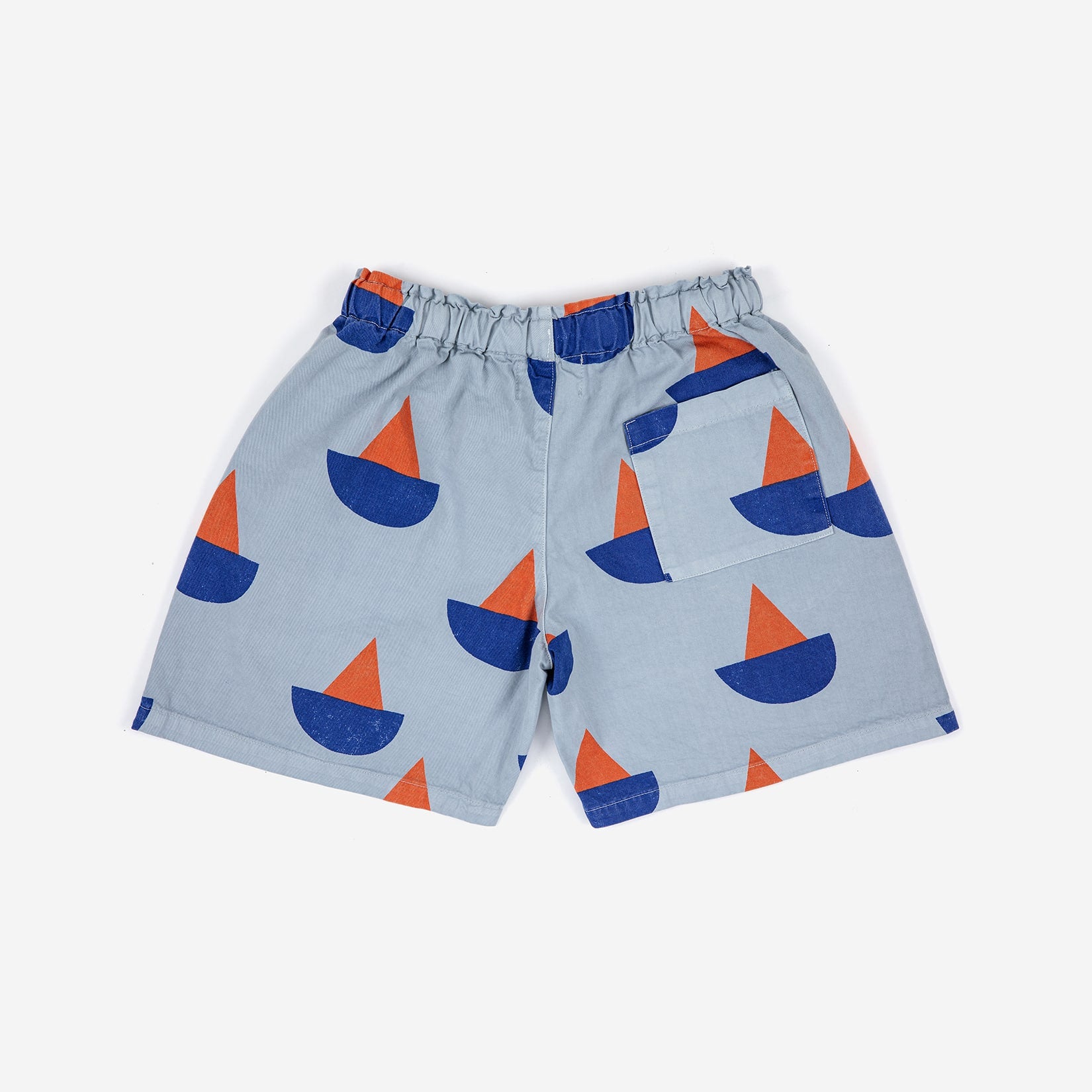 Boys & Girls Light Blue Printed Cotton Shorts