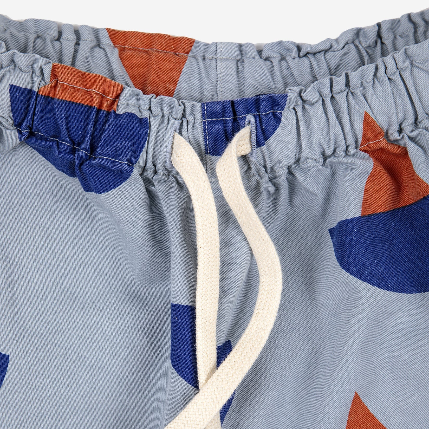 Boys & Girls Light Blue Printed Cotton Shorts
