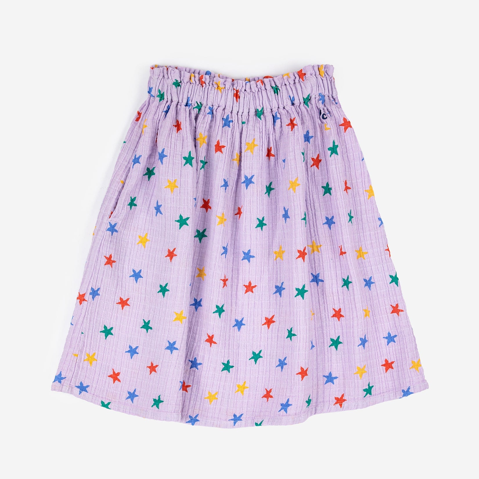 Girls Lavender Stars Cotton Skirt