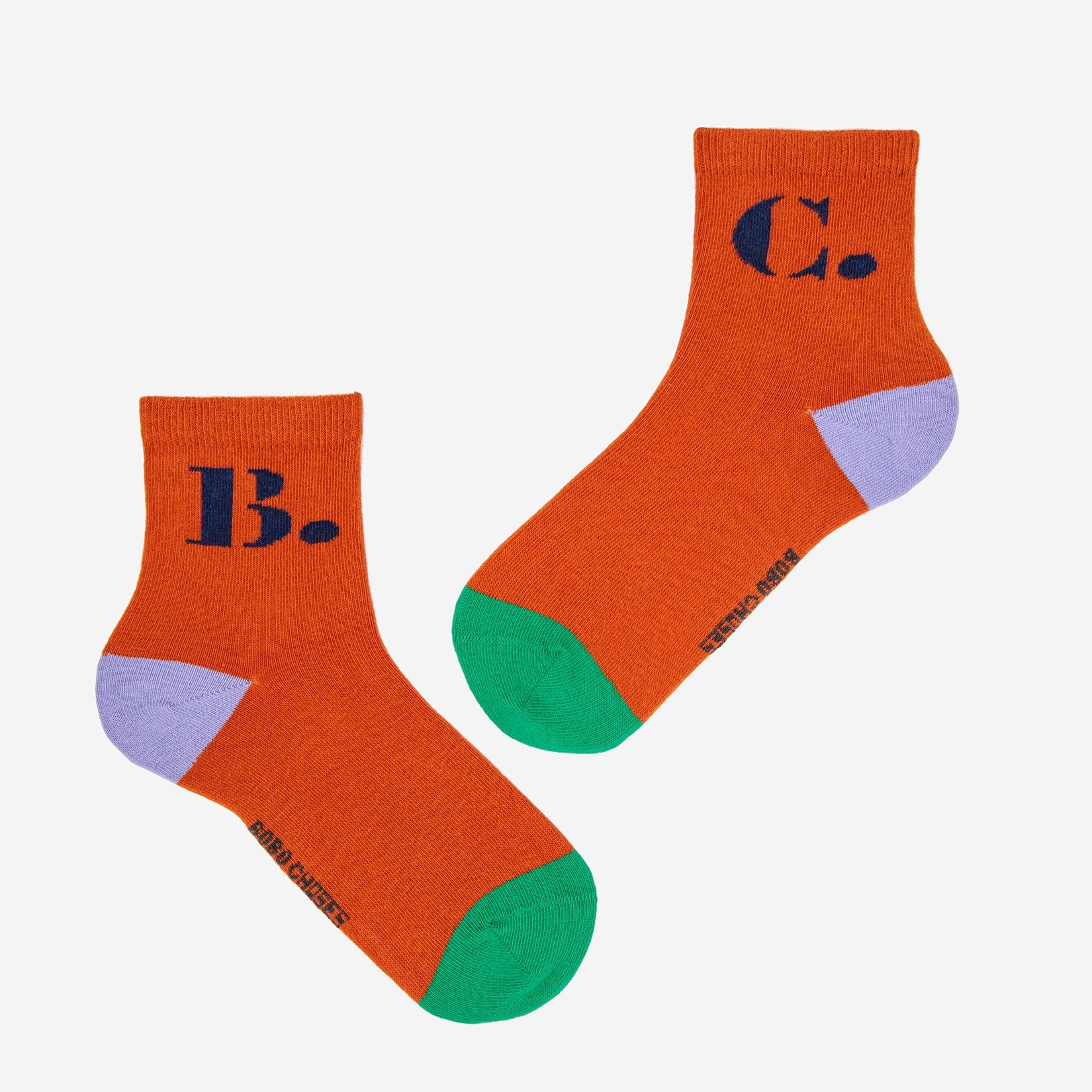 Boys & Girls Brown Logo Cotton Socks