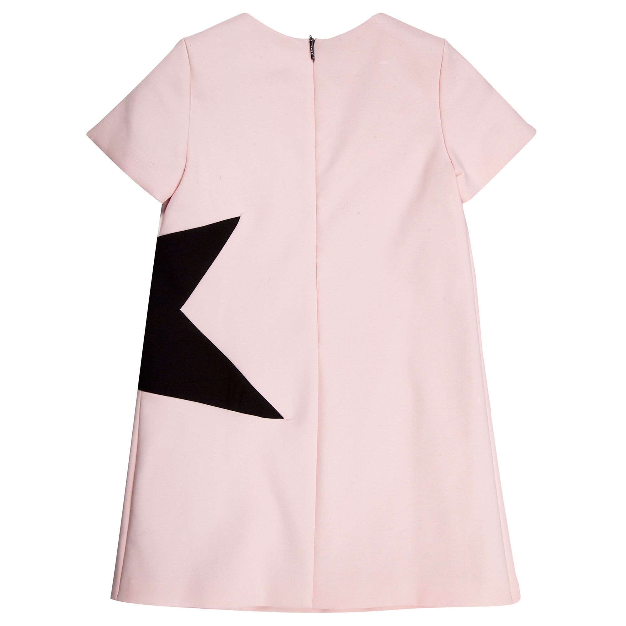 Girls Pink Cotton Dress With Black Star Trims - CÉMAROSE | Children's Fashion Store - 2