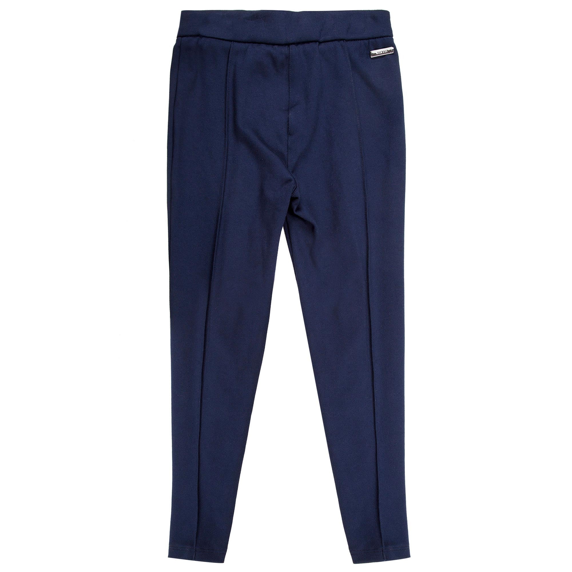 Girls Navy Blue Viscose Trouser - CÉMAROSE | Children's Fashion Store - 1