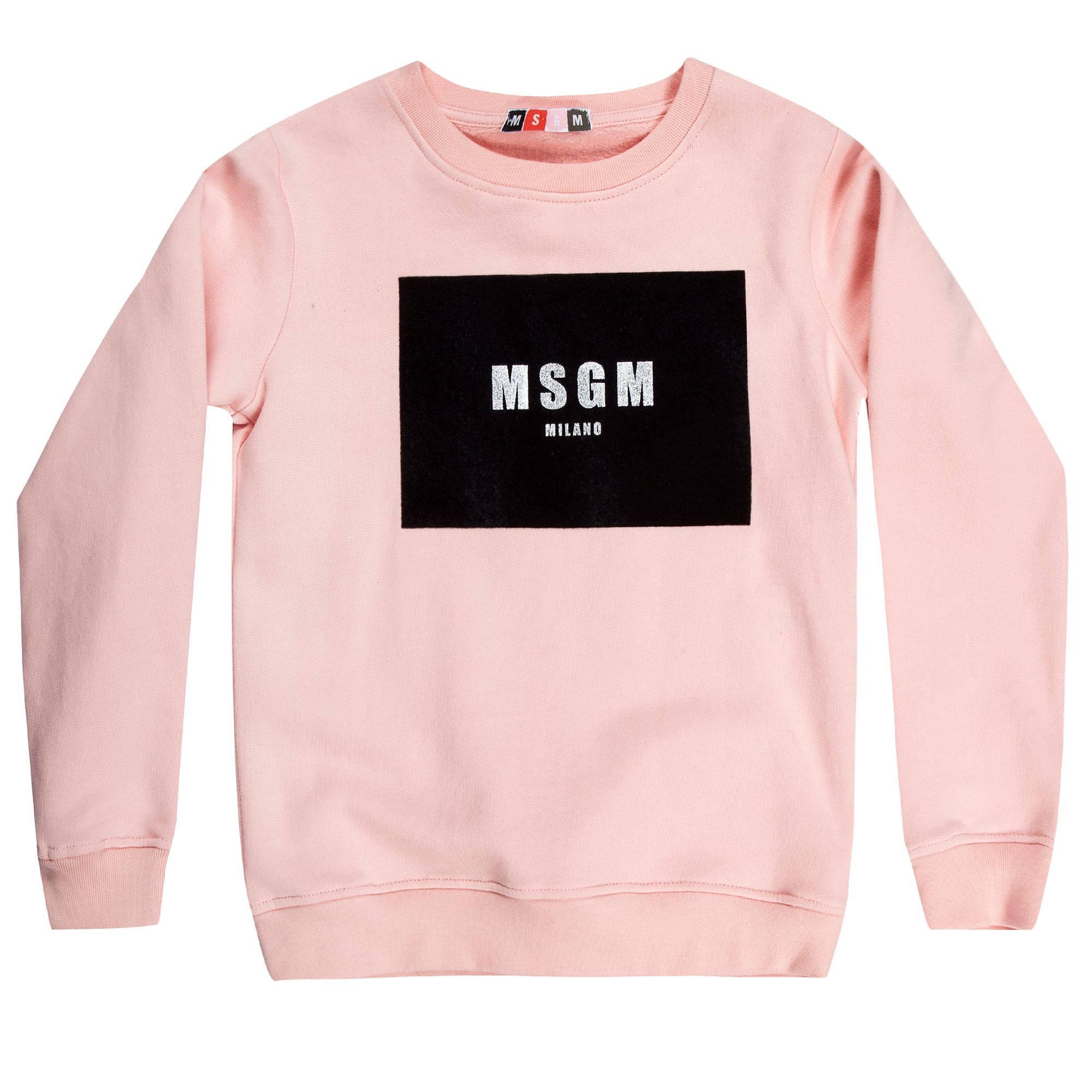 Girls Pink Rib Cuffs Cotton Sweatshirt - CÉMAROSE | Children's Fashion Store - 1