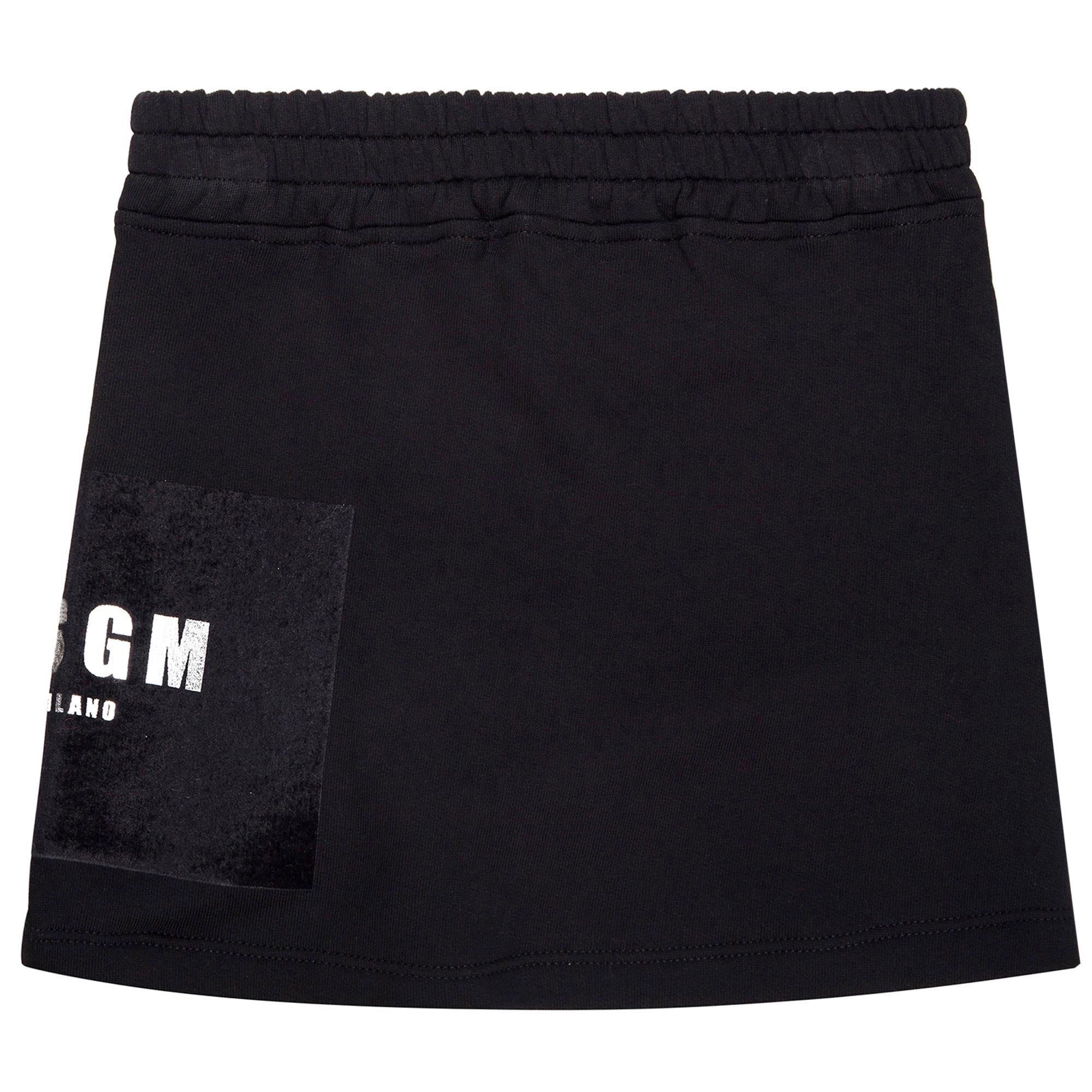 Girls Black Cotton Skirt - CÉMAROSE | Children's Fashion Store - 1