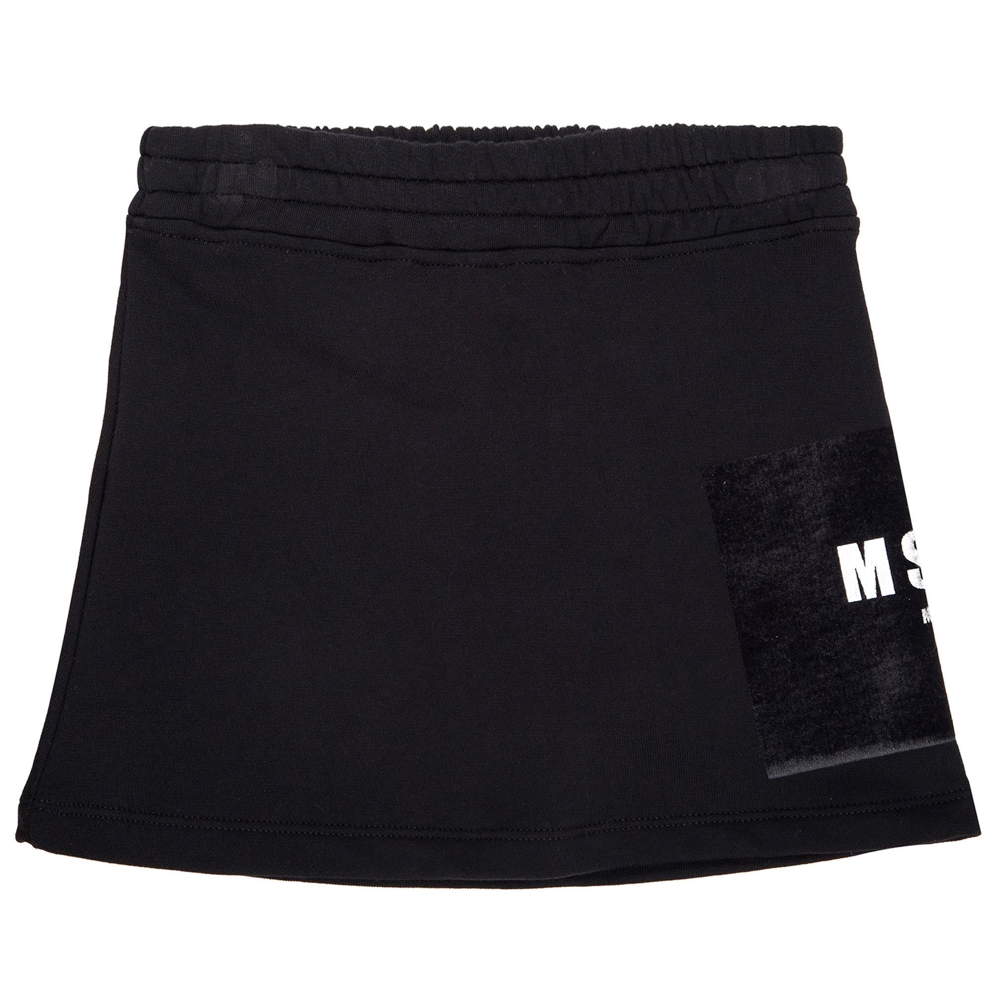 Girls Black Cotton Skirt - CÉMAROSE | Children's Fashion Store - 2