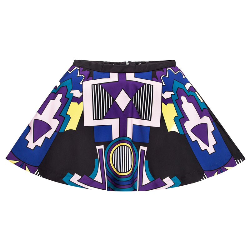 Girls Multicolor Printed Trims Duchesse Skirt - CÉMAROSE | Children's Fashion Store - 1