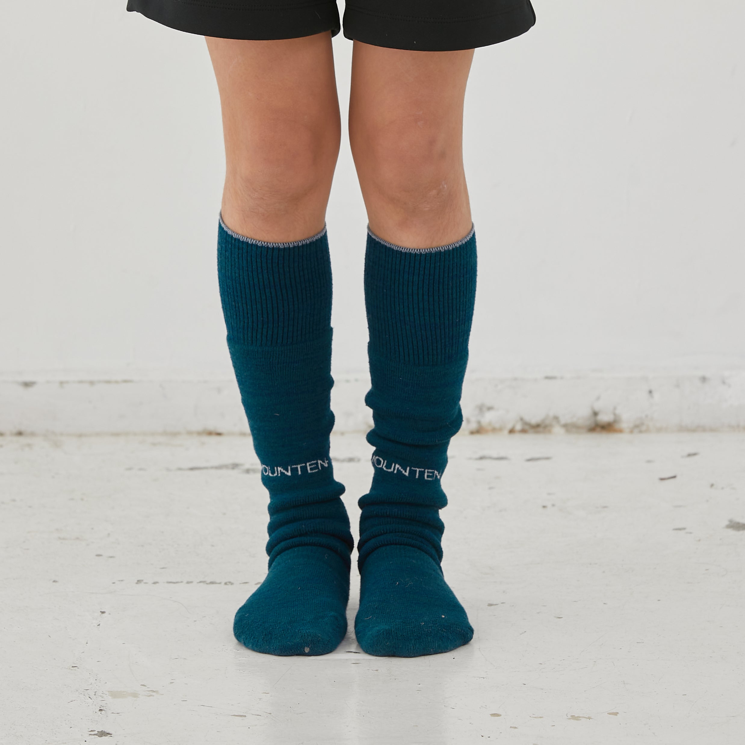 Boys & Girls Dark Green Cotton Socks