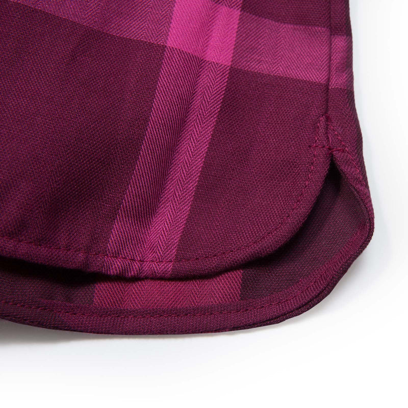 Girls Dark Pink Check Long Sleeve  Blouse - CÉMAROSE | Children's Fashion Store - 5