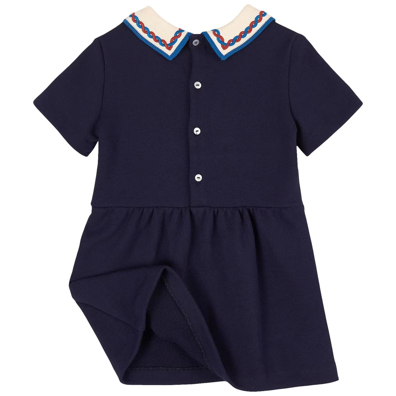 Baby Girls Navy Blue Logo Dress