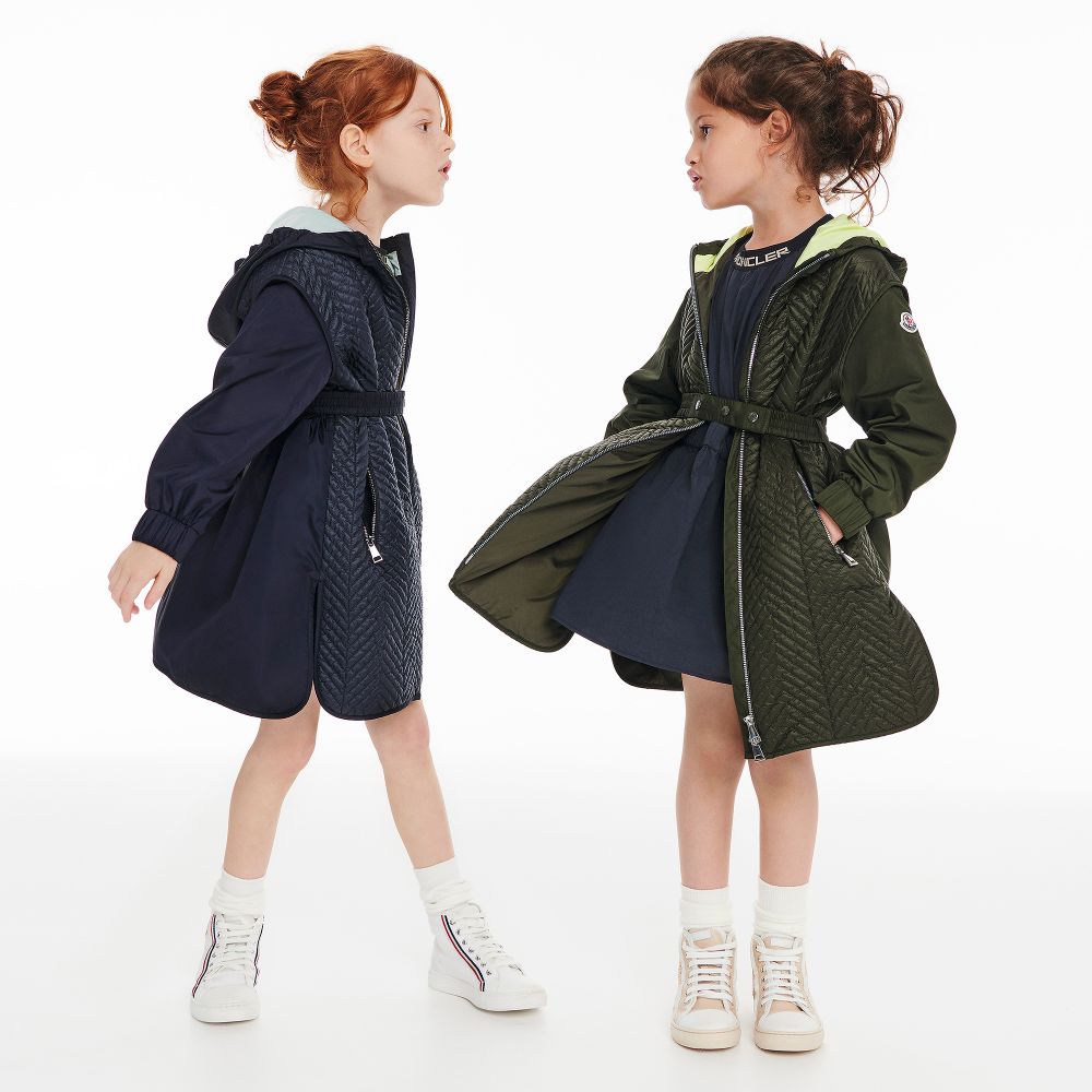Girls Blue Logo Cotton Dress