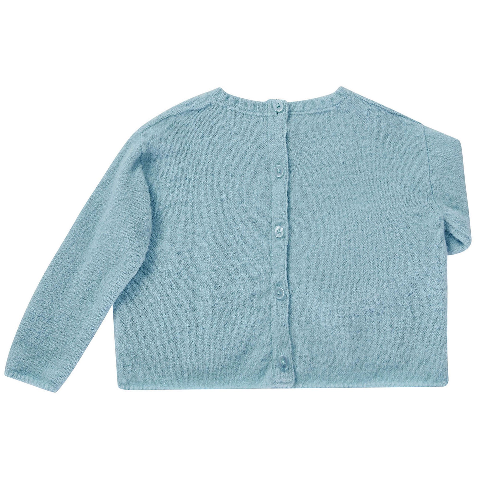 Boys Ice Blue Low Ribbed Knitted Sweater - CÉMAROSE | Children's Fashion Store - 2