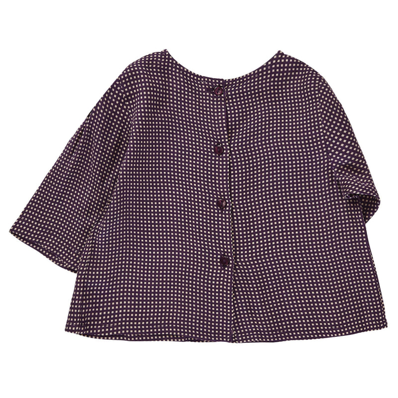Baby Girls Deep Purple Viscose Blouse - CÉMAROSE | Children's Fashion Store - 2