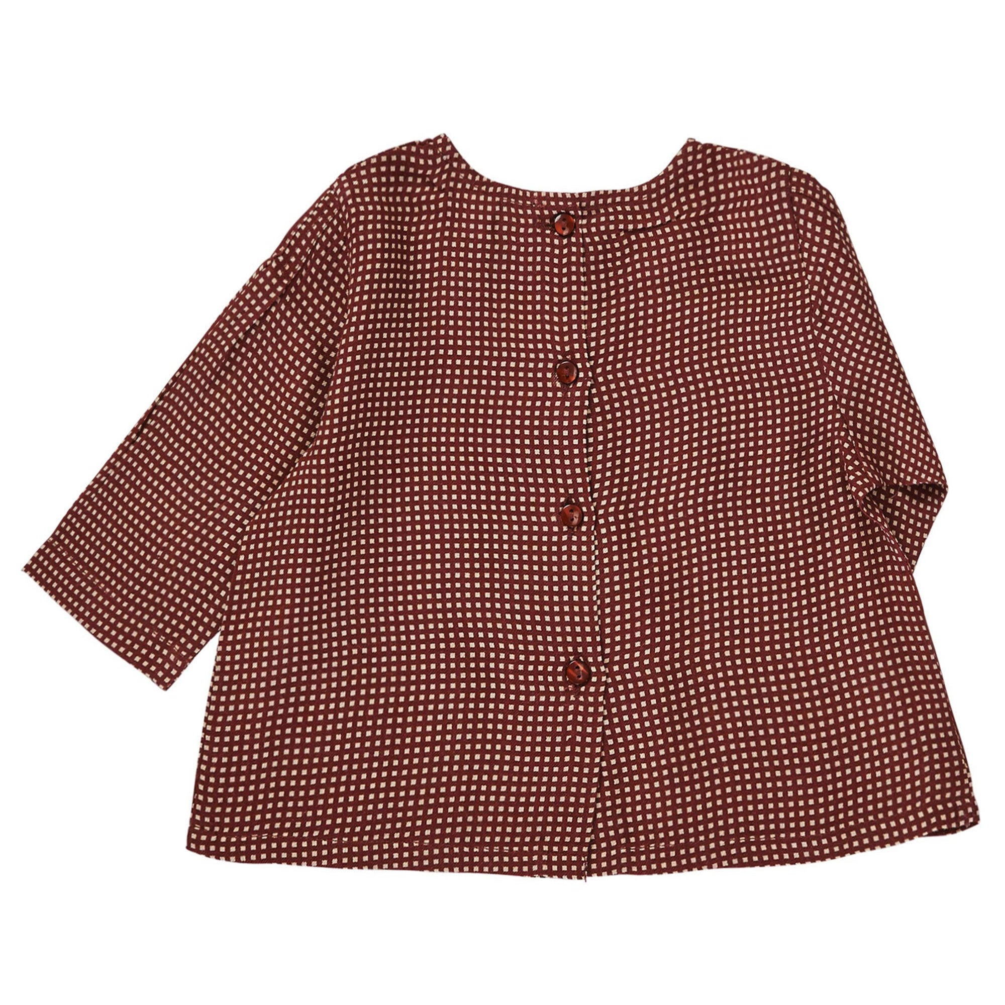 Baby Girls Dark Red Viscose Blouse - CÉMAROSE | Children's Fashion Store - 2
