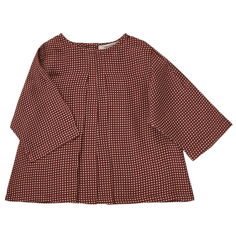 Baby Girls Dark Red Viscose Blouse - CÉMAROSE | Children's Fashion Store - 1