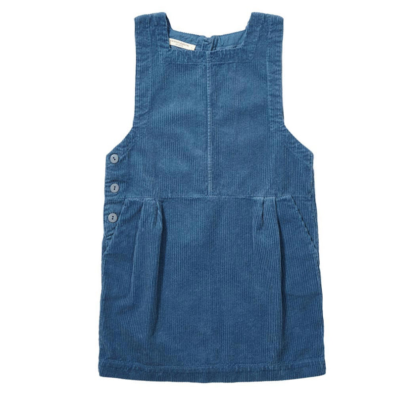 Girls Blue Cotton Sleeveless Dress - CÉMAROSE | Children's Fashion Store - 1