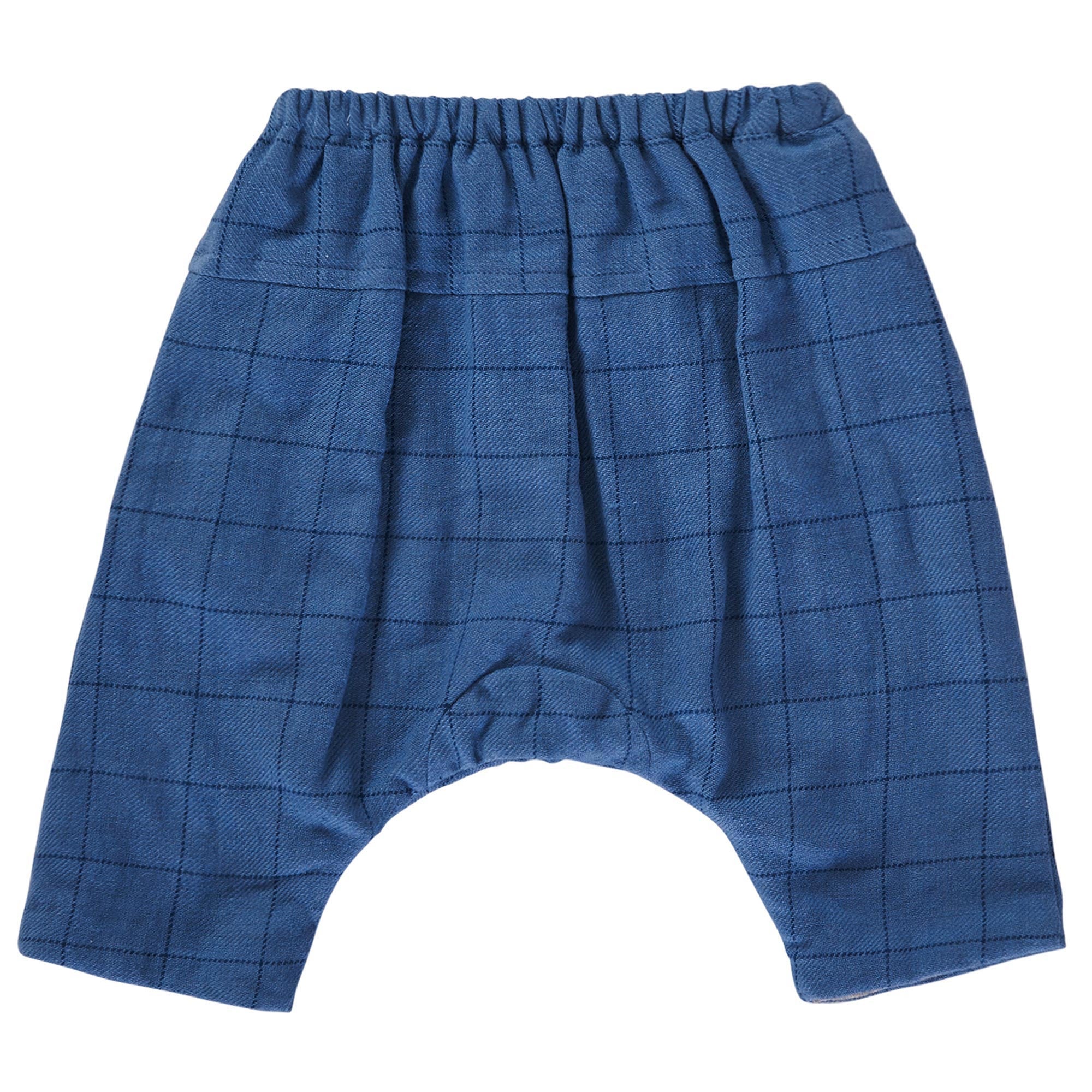 Baby Blue Check Cotton Trousers - CÉMAROSE | Children's Fashion Store - 2