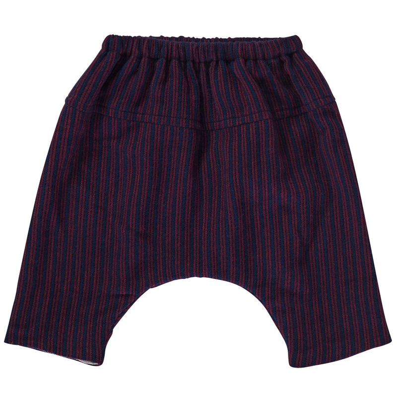 Baby Navy Blue Stripe Cotton Trousers - CÉMAROSE | Children's Fashion Store - 1