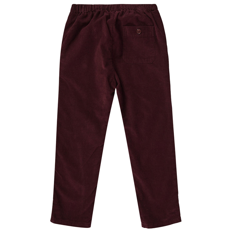 Boys Wine Red Cotton Trousers - CÉMAROSE | Children's Fashion Store - 2