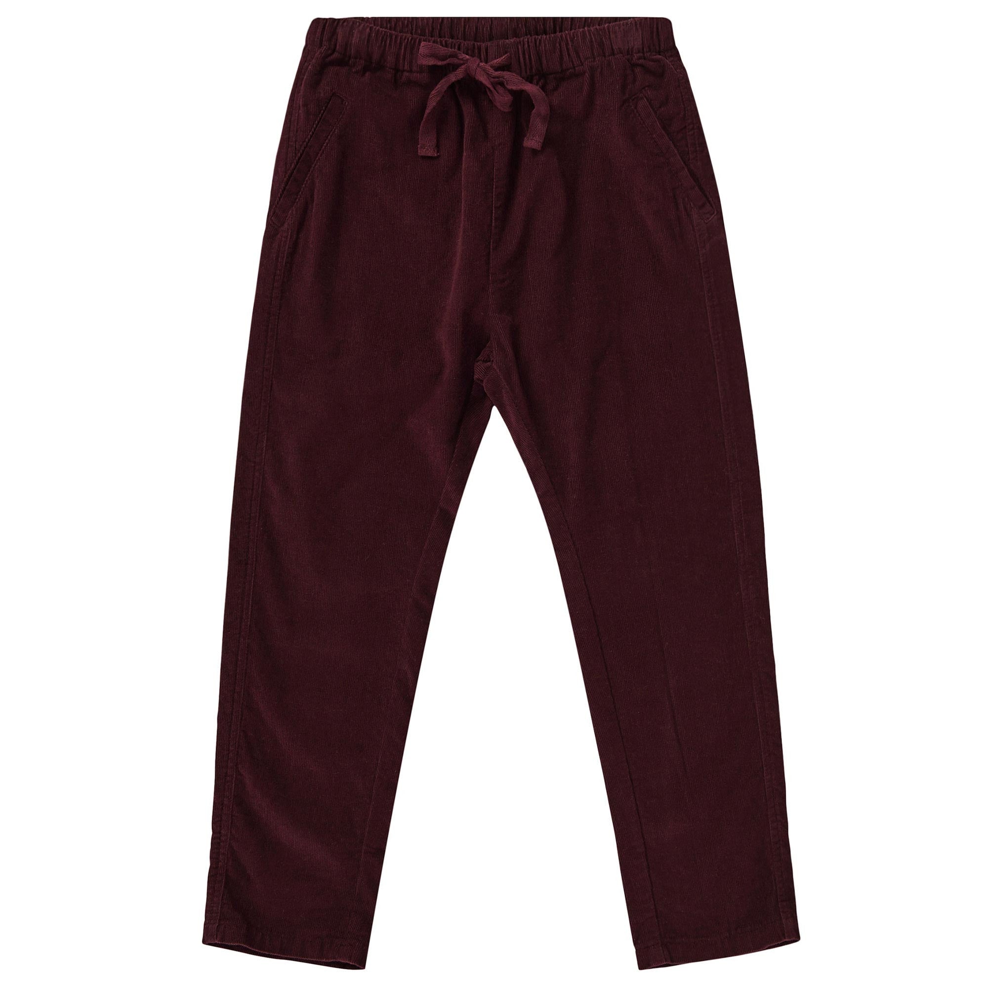 Boys Wine Red Cotton Trousers - CÉMAROSE | Children's Fashion Store - 1