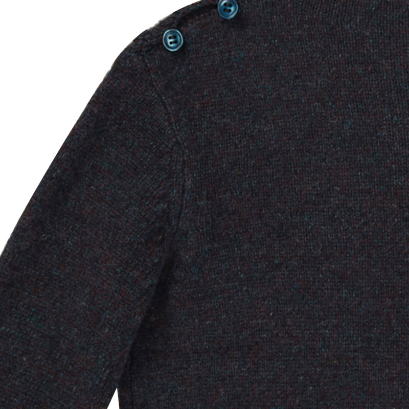 Boys Navy Blue Wool Knitted Sweater - CÉMAROSE | Children's Fashion Store - 3