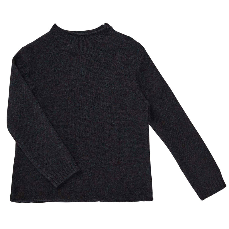 Boys Navy Blue Wool Knitted Sweater - CÉMAROSE | Children's Fashion Store - 1