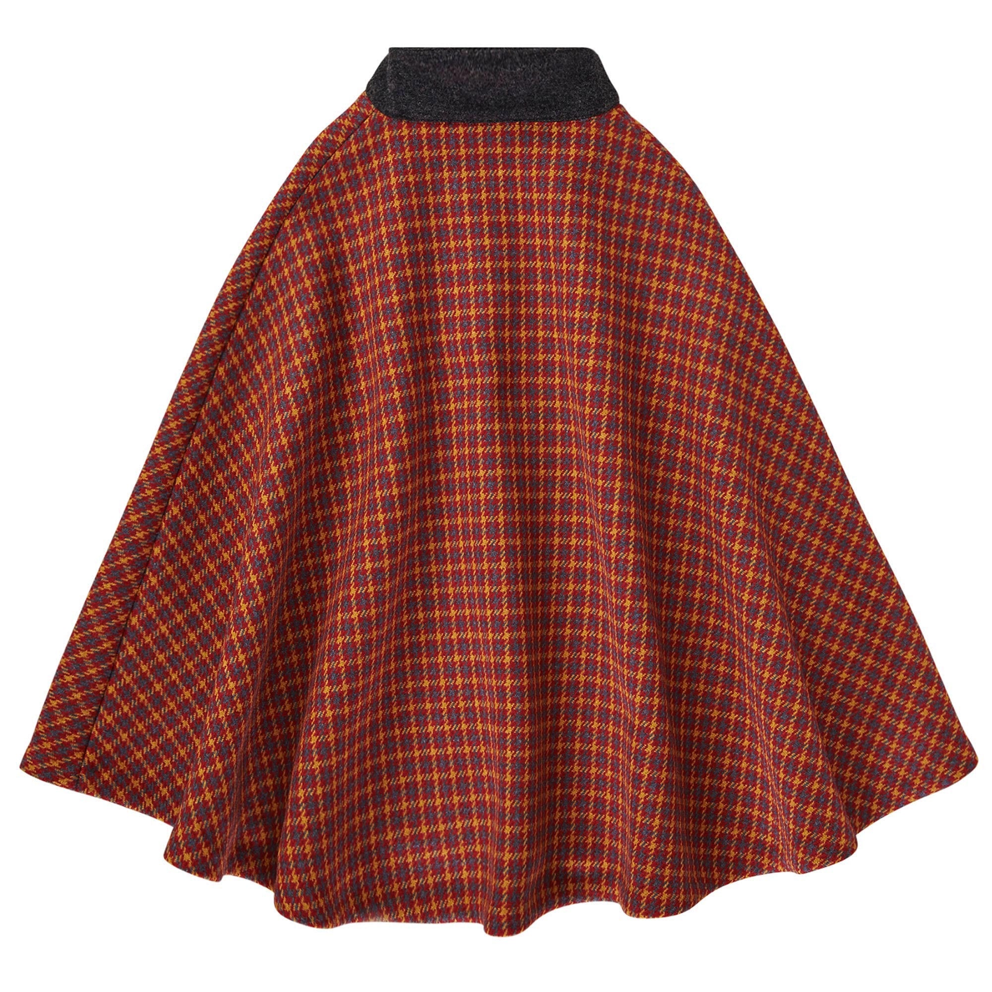 Girls Brown Wool Rollneck Woven Coat - CÉMAROSE | Children's Fashion Store - 2