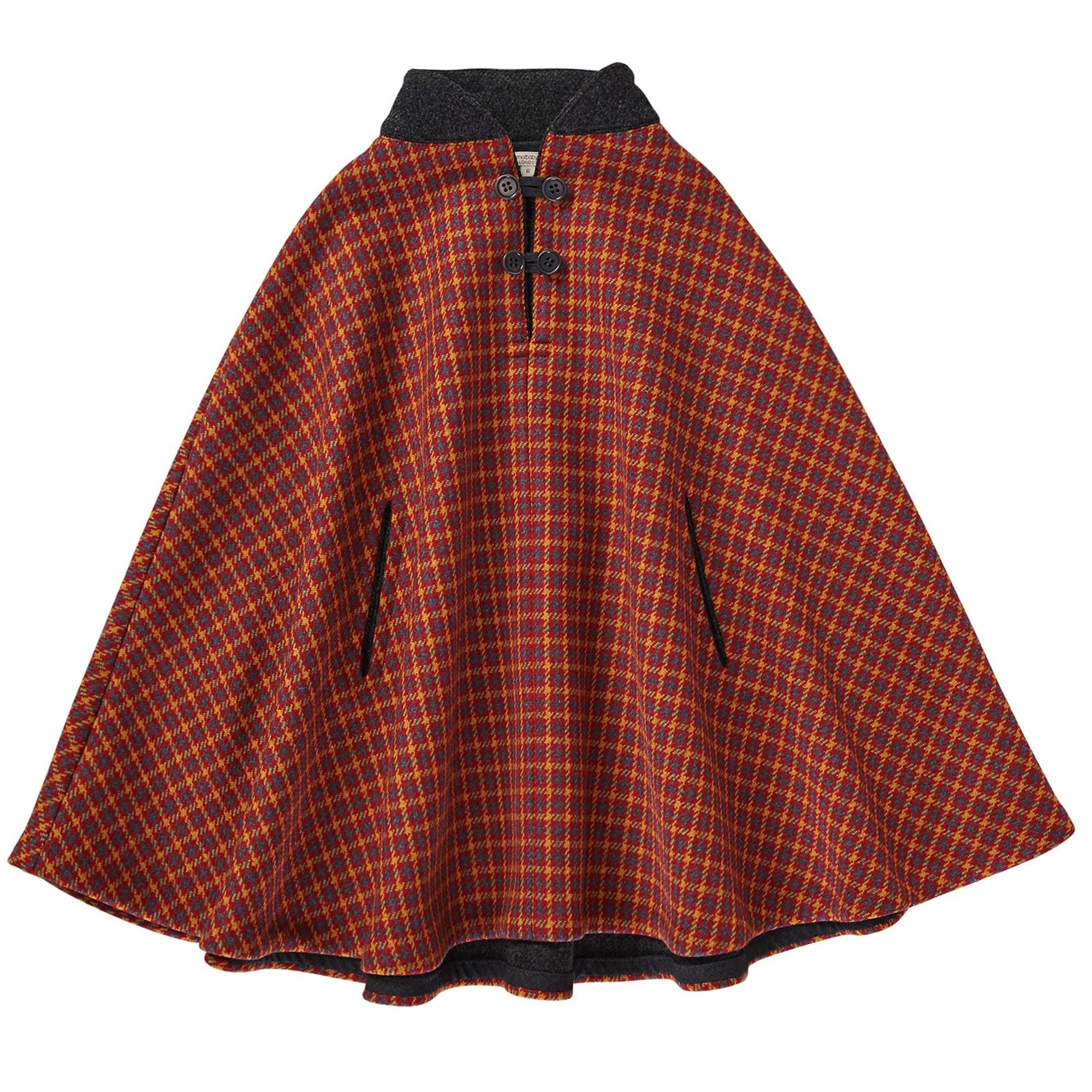 Girls Brown Wool Rollneck Woven Coat - CÉMAROSE | Children's Fashion Store - 1