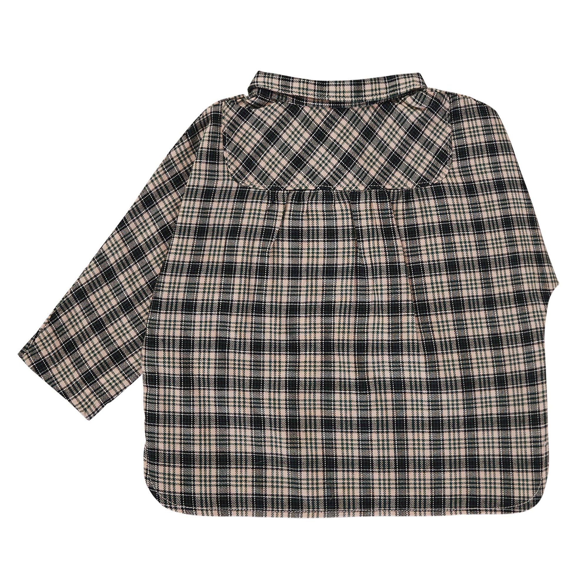 Baby Boys Grey Check Cotton Shirt - CÉMAROSE | Children's Fashion Store - 2