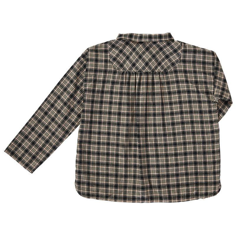 Boys Grey Check Cotton Shirt - CÉMAROSE | Children's Fashion Store - 2