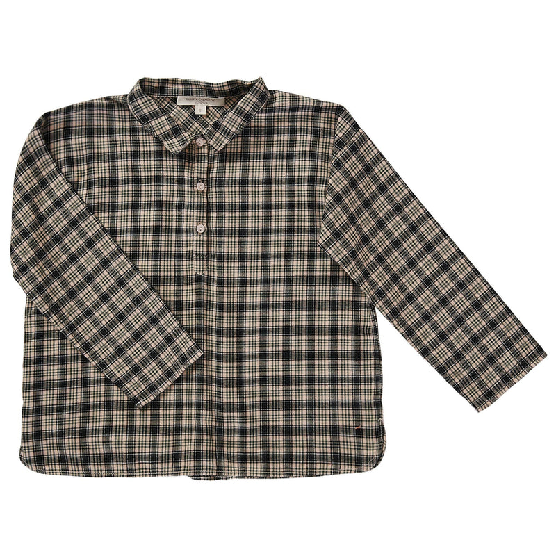Boys Grey Check Cotton Shirt - CÉMAROSE | Children's Fashion Store - 1