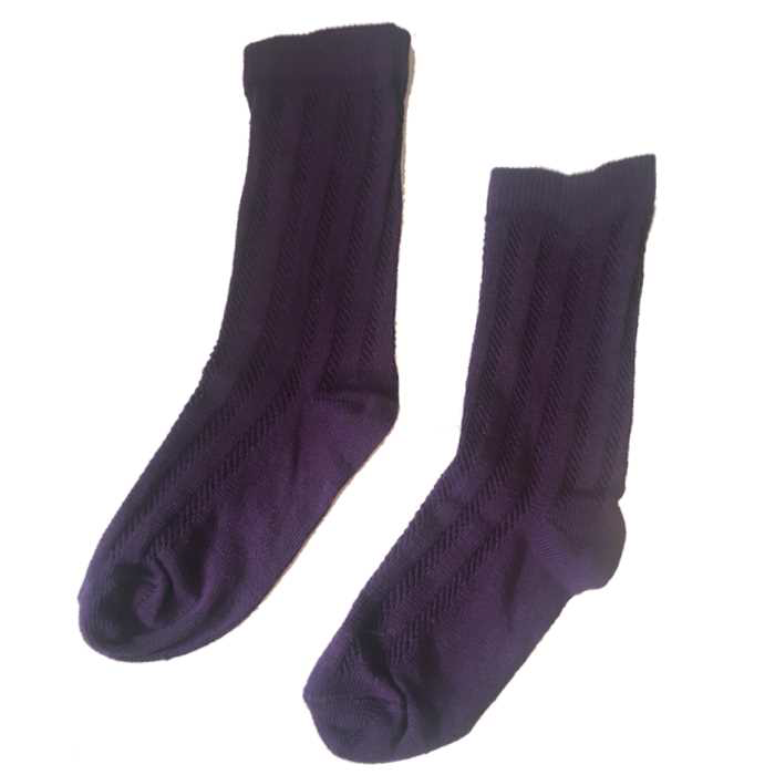 Girls Purple Cotton Socks
