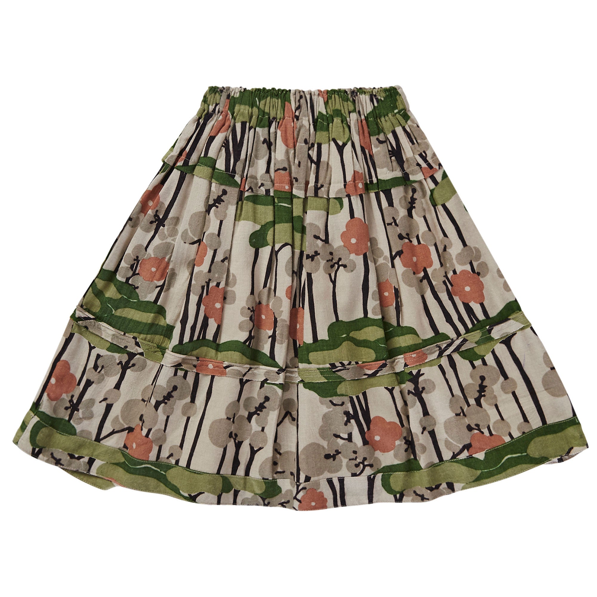 Girls Multicolor Bubble Tree Printed Skirt - CÉMAROSE | Children's Fashion Store - 1