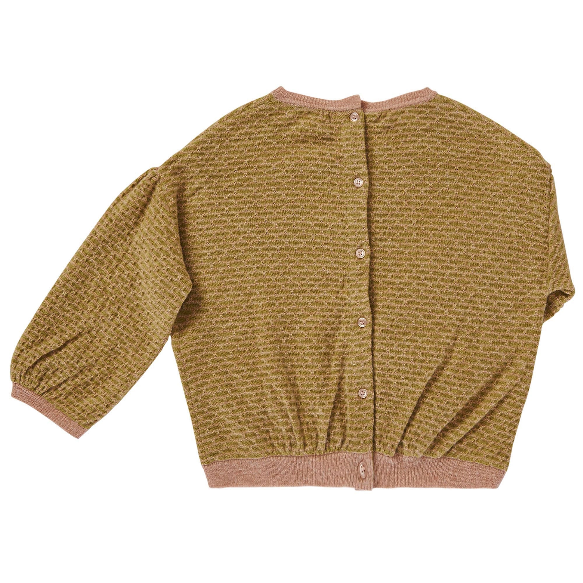 Boys Yellow-green Knitted Wool Sweater - CÉMAROSE | Children's Fashion Store - 2