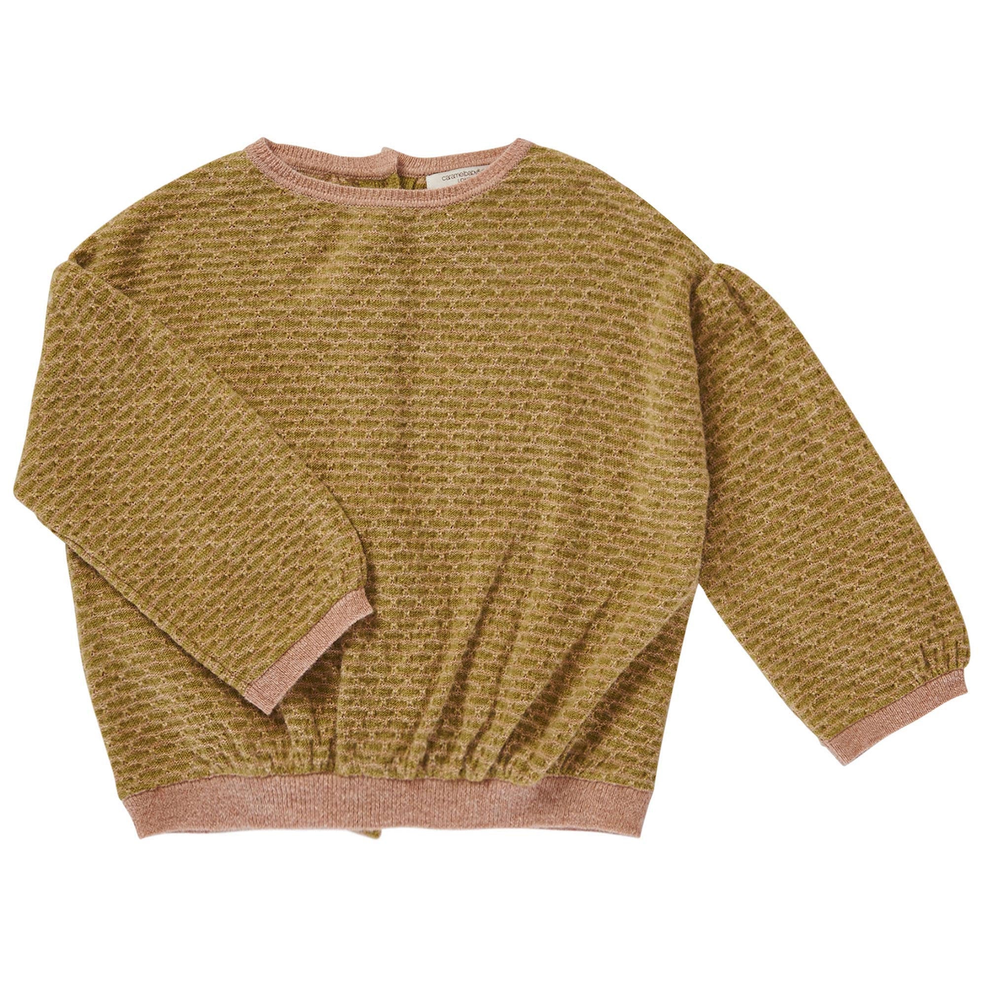 Boys Yellow-green Knitted Wool Sweater - CÉMAROSE | Children's Fashion Store - 1